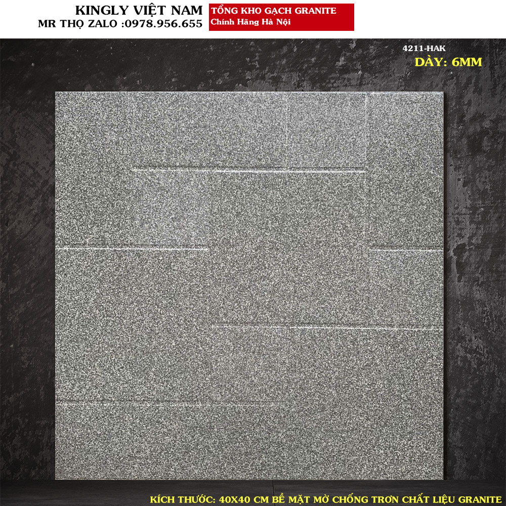 Gạch lát sân Granite đồng chất 400x400 4211 Loại A1